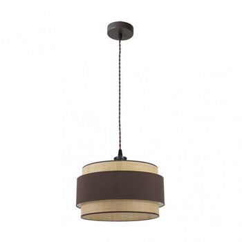 Colgante con pantalla de tela Natural modelo Kandy FABRILAMP