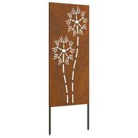 pantalla de privacidad para jardin calado oxidado 50 x 140 cm vidaxl