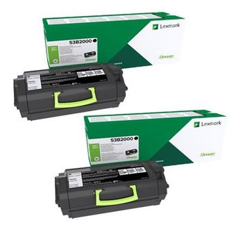Original Multipack Lexmark MS818dn Printer Toner Cartridges (2 Pack) -53B2000