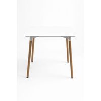 mesa tower cuadrada 80 cm de madera 757578 cm - blanco