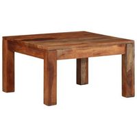 mesa de centro madera maciza de acacia 60x60x35 cm vidaxl