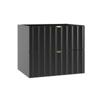 mueble bajo lavabo 60cm paneles de melamina y mdf negro