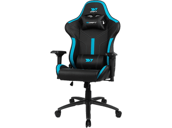 Silla gaming - Drift DR350, Polipiel, Reposabrazos 4D, Ruedas silenciosas, Inclinación, Azul
