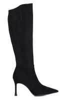 bota en piel y microfibra black