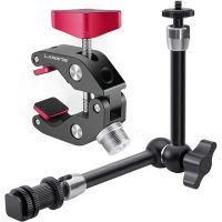 lanxire super abrazadera y brazo magico articulado 11 friccion ajustable para camara cagerig monitor microfono