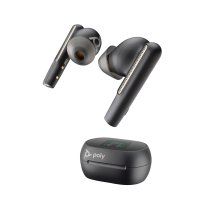 HP Poly Intrauriculares Poly Voyager Free 60+ UC M color Negro Carbono +Adaptador USB-C BT700 +Estuche de carga con pantalla tÃ¡ctil