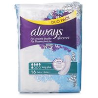 always discreet long plus pads