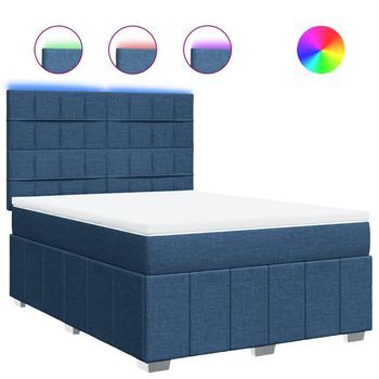 Cama Tapizada 200x160x150,5 Cm Tejido - Azul