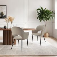 6 sillas de comedor aspecto terciopelo 57 x 615 x 875 cm gris topo