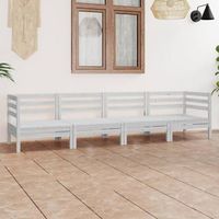 conjunto de muebles de jardin 4 uds  mesa y sillas madera maciza pino blanco cfw217331