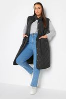 yours chaleco acolchado midi ligero en negro mujer curvy y tallas grandes yours