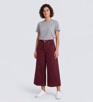 essentiel antwerp para mujer karry bermuda denim color karry burdeos 28 casual algodon organico
