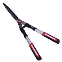 amig - tijera cortasetos a dos manos hoja de acero templado revestido de teflon 600 mm mango antideslizante de aluminio filo ondulado para corte optimo y preciso para podar setos de jardines