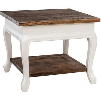 Mesa De Centro Thordis Madera Marrón Oscuro 60x60x50 Cm Clp