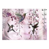 papel pintado 3d - flying hummingbirds pink 400x280 cm
