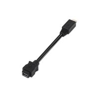 nanocable cable otg usb 20 mini usb-b hembra a micro usb-b macho 10cm negro