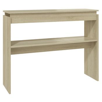 Mesa Consola | Mesa De Entrada | Mesa Auxiliar Madera Contrachapada Roble Sonoma 102x30x80 Cm