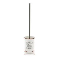 portacepillos shabby chic de apoyo en ceramica blanca  amelia