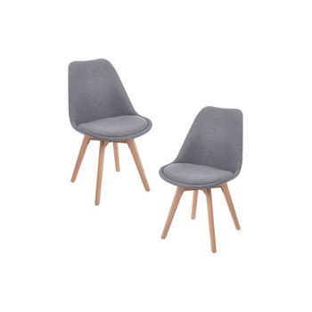 Pack 2 Sillas Synk Tela De Tela 83*49*43 Cm - Gris Oscuro