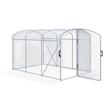 Outsunny Invernadero de túnel, para caminar, cubierta transparente, marco de acero galvanizado, 3x2x2 m   Aosom España