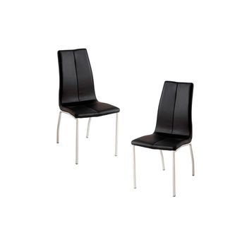 Pack 2 Sillas Humi Polipiel De Tela 95*42*56 Cm - Negro