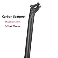 tija de sillin de carbono elitaone 272 309 316mm desplazamiento 20mm para bicicleta de montanacarretera tubo de sillin de carbono ud accesorio para bicicleta