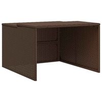 caseta robot cortacesped ratan sintetico marron 86x90x5257 cm vidaxl