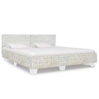 estructura de cama sin colchon ratan natural gris 180x200 cm vidaxl