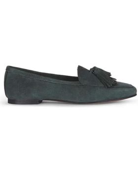 de MENINA STEP WOMENS CARDIFF SUEDE SANDALS GREEN