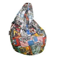 puff pera estampado ruta 66 happers xl