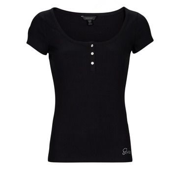 Guess Camiseta ES SS KARLEE JEWEL BTN HENLEY para mujer