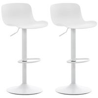set 2 taburetes de bar almada plastico blanco 45x44x81 cm clp