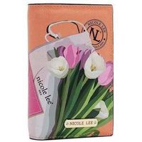 nicole lee cartera cartera plegable con cremallera central violet blossom para mujer