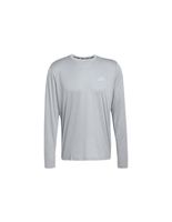 camiseta de running adidas run ess ls hombre gris