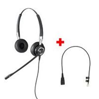 auriculares con cable jabra biz2400 ii biaurales  cable qd 05mm