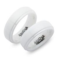 alianzas ceramica blanca 7mm mate