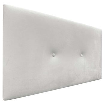 Dhome Cabecero De Terciopelo Liso Con Botones 110x60 Camas 105 - Blanco