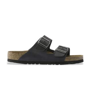 Birkenstock para hombre. 752481 Sandalias de Piel Arizona (Ajuste Regular) negro (43), Plano, Ninguno, Casual