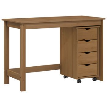 Juego De Escritorio Y Gabinete 2 Uds. Marrón Miel Vidaxl