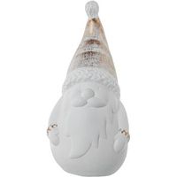 figura papa noel blanco y dorado