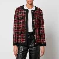 anine bing lydia wool-blend boucle jacket - l