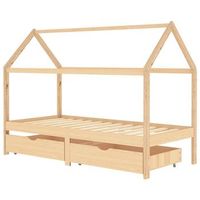 estructura de cama infantil con cajones madera de pino 90x200cm vidaxl