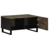 mesa de centromesa auxiliarmesita de centro madera maciza de mango negra 80x50x40 cm