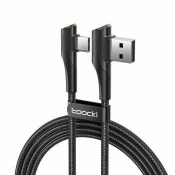 Cable Toocki TQ-X15A3 3A USB-A a USB-C de carga rápida y transmisión de datos con núcleo de cobre de 1 m / 2 m de longit