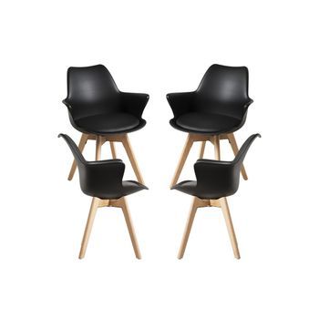 Pack 4 Sillones Synk - Negro