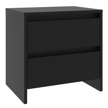Mesilla De Noche | Mesita De Noche Madera De Ingeniería Negro 45x34,5x44,5 Cm