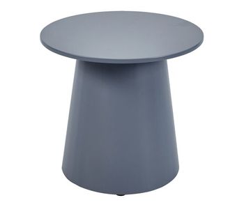 Mesa de centro nyd redonda mdf 44x40cm - azul grisáceo [en.casa]