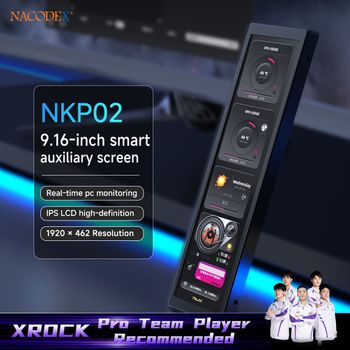 AJAZZ NKP02 Pantalla de monitoreo de computadora IPS de 9.16 pulgadas 1920 × 462, pantalla auxiliar DIY AIDA64 para monitoreo de hardware de PC