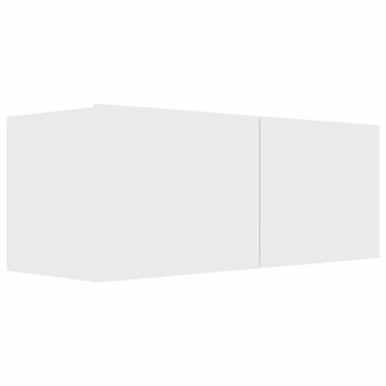 Mueble Para Tv Madera Contrachapada Blanco 80x30x30 Cm