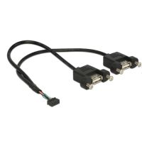 cable usb delock 84832 025 m usb 20 hembrahembra negro